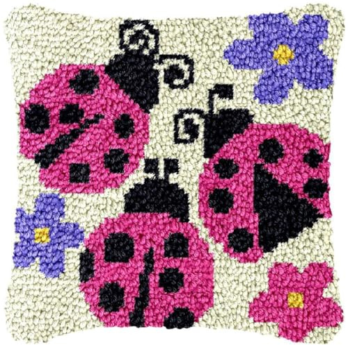 YOOTOM Juego de cojines de nudos, juego de cojines para principiantes, adultos o niños para anudar uno mismo, 43 x 43 cm