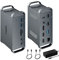 Station d'accueil USB C i-magBac 15 en 1 : 5 ports d'affichage, 3 ports USB 3.2 Gen 2, Ethernet, 3 emplacements SD/TF, pour ordinateurs portables