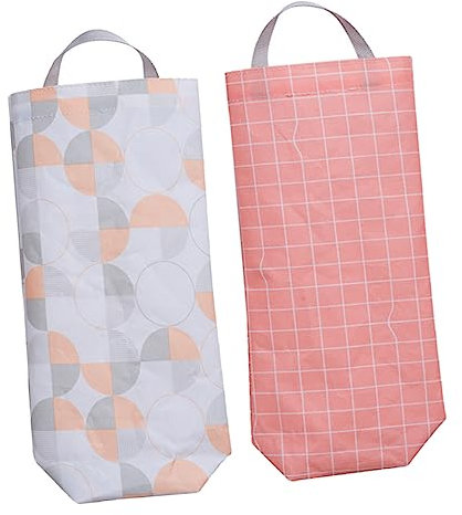 PRETYZOOM 2pcs Biodegradable Bin Liners Reusable Large Storage Bags Nappy Bin Bag Holder Pouches Random Style