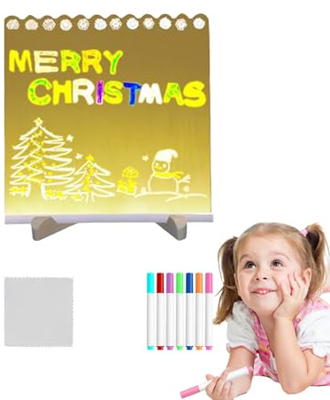 Beleuchtete Acryl-Pinnwand - Bunte LED Memoboard, trocken abwischbare Tafel aus beleuchtetem Acryl | Acryl-Pinnwand, Schreibtafel