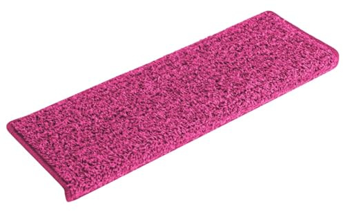 vidaXL Stufenmatten 30 STK. 65x21x4 cm Rosa Rechteckiger Rand