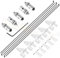 KUENCE RC Airplane Control Horns 20x11mm+1.2x21mm Clevis+Pushrod Connector Linkage Stopper 1.3mm+1.2x180mm Steel Z Style Pushrods Parts