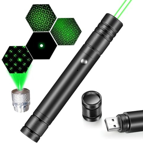 Lampe de poche à longue portée avancée, mini lampe de poche rechargeable haute puissance avec chapeau d'étoiles amovible lampe de poche multifonctionnelle pour l'astronomie, la construction et l'exp [