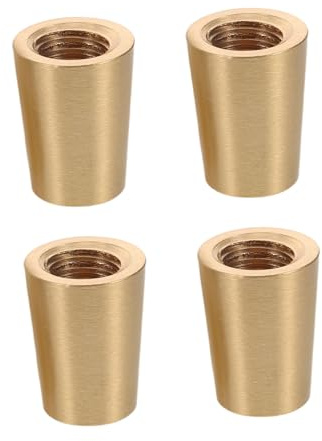 DIYEAH 4pc Crafts Wooden Base Brass Feet Cutting Board Riser Decorative Box Feet Antique Jewelry Case Display Tray for Home Decor Kitchen Appliances