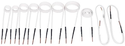 Kikumi 10PCS Induction Heater Coils 2.5mm Brass Electric Heat Induction Coil Kit for Rusty Nut and Bolt Removal