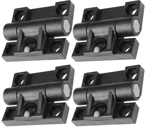 The Lord of the Tools 4Pcs 36x42mm Black Plastic Adjustable Torque Hinges for Wardrobe Cabinet Doors Wooden Storage Boxes