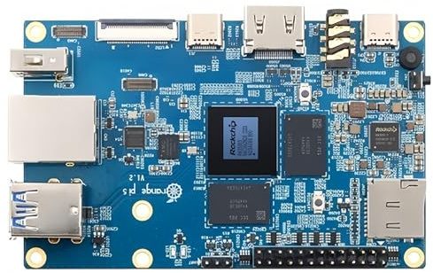 Orange Pi 5 Single Board Computer mit RK3588S, 4GB/8GB/16GB RAM, PCIE-Modul, externe SSD-Unterstützung, 5V 4A Netzteil, Metallgehäuse, Android Debian OS (16GB Single Board)