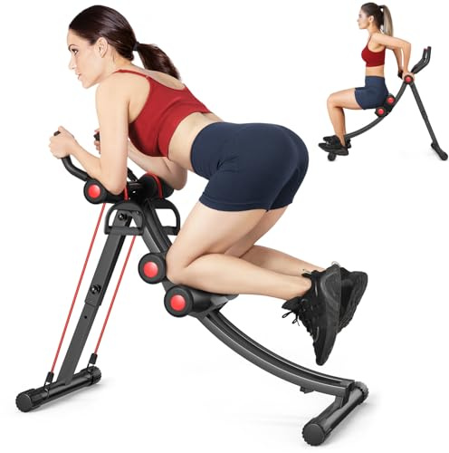 Bauchtrainer für zuhause, Verstellbarer Bauchmuskeltrainer Sportgeräte zuhause, Bauch Trainingsgerät Klappbar Bauchmuskeltraining für Home Gym