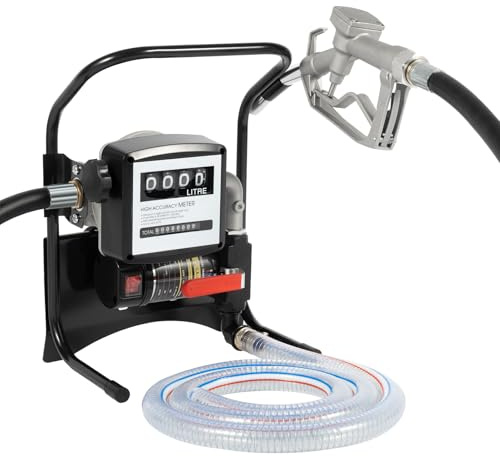 Pompa diesel con pistola di erogazione, tubo di aspirazione, 45 l/min, 220 V, 200 W, pompa di travaso professionale, pompa dell'olio, pompa del carburante elettrica