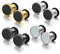 Cupimatch Cool 10mm Mens Stainless Steel Stud Earrings Women Piercing Ear Plug Tunnel Set of 4 Pairs (4 Pairs 10mm)