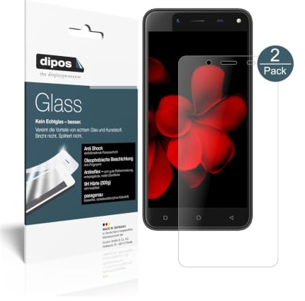 dipos 2x Displayschutzfolie 9H matt für Karbonn Titanium Frames S7 | Antireflex, entspiegelnd, bricht und splittert nicht, kein Echtglas, Anti-Shock, kratzfest, blasenfrei, selbstklebend