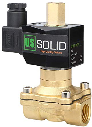 U.S. Solid 12V DC 1/2 G Elettrico elettrovalvola Ottone Normalmente aperto Solenoid Valve Azionata Semi-direttamente Per Acqua Aria