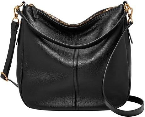 Fossil Damen Jolie Bag Hobo, Schwarz/Schwarz
