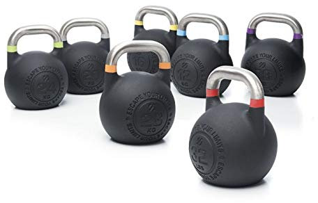 2021 Competition Pro Kettlebell with extra-tough powder coating and engraved weight indicators for life-long visibility. (16 Kg Yellow)