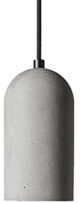 E27 Pendelleuchte Vintage Beton Industrielle Esstischleuchte, Kronleuchter Modern Esszimmer leuchte, Treppenlampe, Zement Schirm Hängelampe für Büro, Wohnzimmer, Küchen, Cafe, Höhenverstellbar, Ø10cm