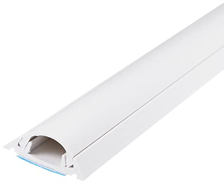 sourcing map 3 Stück Kabelkanal Kit Kabelabdeckung 0.4 m Breite x Höhe 32mmx12mm Selbstklebender Kabelkanal zum TV KabelnVerstecken, Computerkabeln an der Wand