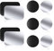 WONLIVE Metal Mount Plate for Magnetic Phone Car Holder 10 Pack Self Adhesive Metal Plate for Automobile Phone Magnet Sticker, 6 Round and 4 Rectangle, Black & Silver