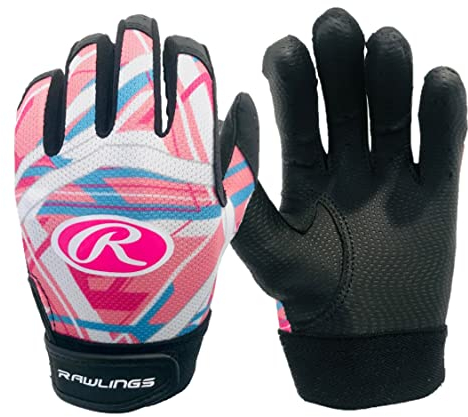 Rawlings Remix T-Ball/Coach Pitch Batting Gloves | Boys & Girls Size Youth XS | Pink
