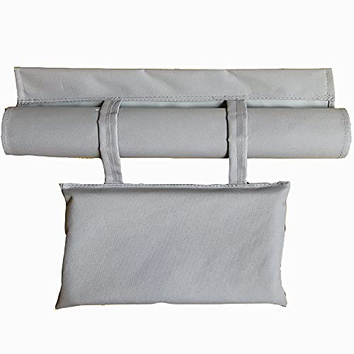 Ersatz-Stofftuch für Garten, Terrasse, Liegestuhl, Strand, Outdoor, Camping, Klappstuhl, Oxford-Segeltuch, 115 x 43 cm, Farbe: Grau