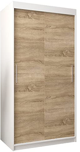 ABIKSMEBLE Armoire Tokyo avec Porte Coulissante - Dressing Chambre Adulte - Penderie Vetement - Garde Robe - Placard - Armoire 2 Portes - Closet