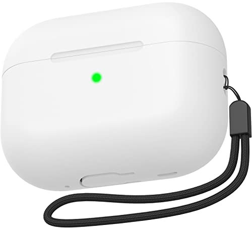 NIUTRENDZ Airpods Pro 2 Case Silicone Protective Skin Case with Lanyard [Front LED Visible] [Wireless Charging] Compatible with Apple AirPods Pro 2nd Generation 2022