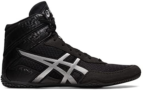 ASICS Matcontrol 3 Wrestling-Schuhe für Herren, Schwarz/Silber, 45 EU