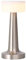 Luxus - Tischlampe Touch - Isabel - Silber - H21 x Ø9 - Terrassenlampe - Schreibtischlampe - LED - Wiederaufladbar - Dimmbar - Kabellos - Tischlampe für innen und außen