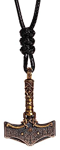 Collier marteau de thor Mjolnir viking en argent sterling 925 pour homme et femme pendentif de protection avec boussole vegvisir bijoux nordique cordon noir