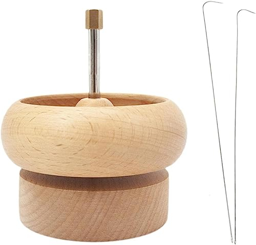 Qianderer Wooden Bead Spinner,Clay Bead Spinner,Bead Spinner Cheap,Wooden Bead Holder Waist Beads Kit for Jewelry Making Bracelet Maker Stringing Wooden Crafting