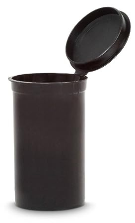 Ali Bongo - Großpackung – 225 19 Dram undurchsichtige, schwarze Pop-Top-Behälterfläschchen – FDA-zugelassener medizinischer Kunststoff