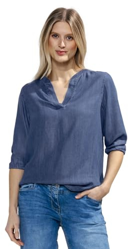 Cecil Damen Jeansbluse mid blue wash XL