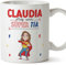MUGFFINS Tazas Personalizadas para TÍA - En Español - ¡Eres Súper! - 11 oz / 330 ml - Regalo personalizable original y divertido