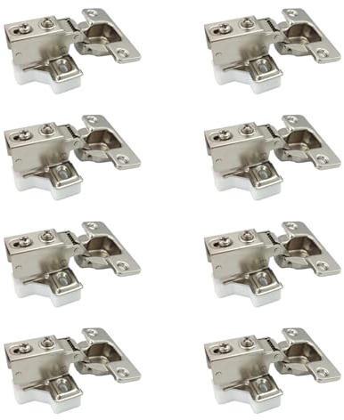LIKERAINY 95 Degré Rentrant Mini Charnières 35mm pour Cadre avec Amortisseur pour Portes Charnière Courte pour Porte de Placard Meubles Cuisine Lot de 8