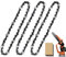 3 Pack 8 inch Chainsaw Chain for 8 Inch (20cm) Bar 33 Drive Links, 3/8inch Pitch, 0.050inch Gauge, Fits DOLMAR, Echo, Gardenline, Titan, Black & Decker and Other C10hainsaws