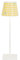 Zafferano, Poldina Pro Lampe mit Cover, Kabellose, Wiederaufladbare Tischlampe mit Touch Control, Auch für den Außenbereich Geeignet, Dimmer, 2200-3000 K, Höhe 38 cm, Farbe Weiß - Gelbe Zitronen