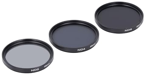 ND-Filter-Set, Mehrschichtige Beschichtung, ND-Filter, HD, Anti-Überbelichtung, Anti-Streulicht, Anti-Kratzer, ND2, ND4, ND8-Filter für Aufnahmezubehör (49mm)