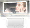 PICKONA Car Vanity Mirror with LED Lights, Car Vanity Mirror with 3 Lights Modes, Rechargeable Sun Visor Makeup Mirror Includes 3x Magnifying Glass, Sun Visor Mirror Cosmetic Mirror with Touch