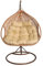2mGoods Hängesessel mit Gestell für 2 Personen, Korbhängesessel Outdoor & Indoor, Hängekorb Sessel Outdoor Garten, mit Gestell und XXL Rückenkissen, Polyrattan Hängestuhl 2 Personen (Hellbraun)
