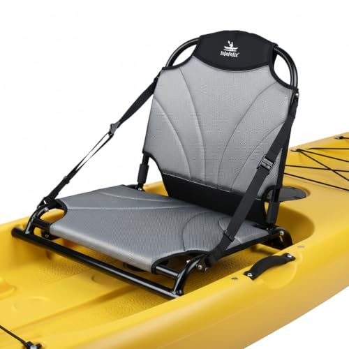 Islafeliz Asiento plegable universal para kayak, de lona de aluminio, con soporte trasero, apto para kayak, canoa, rafting, pesca