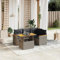 Amorsee Balkon Lounge Verstellbare Tischplatte Loungemöbel Balkon Sofa Rattan Gartensofa Gartenlounge Klein Ecklounge Lounge Möbel Outdoor Gartenmöbel Ecksofa Balkonmöbel Balkonsofa