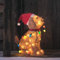 Lights4fun 53cm LED Hund mit Lichterkette Hund Figur innen und außen Weihnachtsfigur Hund Weihnachtsdeko Weihnachtsbeleuchtung Außen Hunde Figur