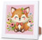 Fuchs Diamond Painting Kinder Mit Holzrahmen,Set Full Diamant Painting Bilder Kinder Tiere,5D Diamond Painting Mädchen,DIY Mosaikherstellung Arts Craft für Home Wand Decor 18x18cm