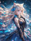 MIRONS 5D Diamond Painting Set, Anime-Mädchen, D, 30 x 40 cm DIY voller runder Diamant Diamant Kunst Zeichnung Erwachsene Diamant Zeichnung Set mit Accessoires Haus Wanddekoration