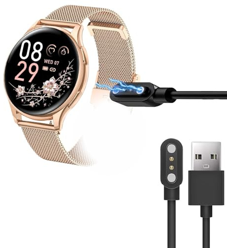 Blueshaweu Ladekabel Kompatibel mit Sanorum Smartwatch Damen 1,27 G57, Kabel Ladegerät Ladestaion Kompatibel für Sanorum G57 (Nicht für G52) Smartwatch (schwarz)