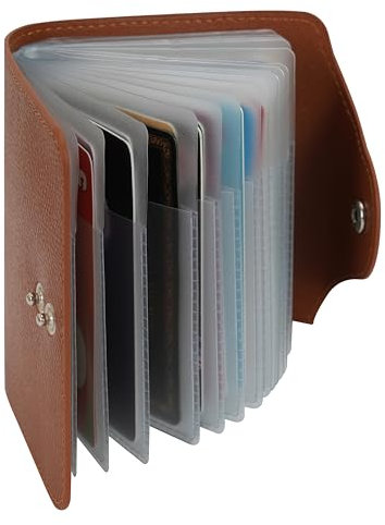 IHIGOGOFA Porta Carte di Credito Pelle per Donna Uomo 40 Slots