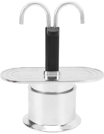 Yosoo Health Gear Aluminum Espresso Stovetop Pot Express Coffee Maker Percolator Italian Classic Mocha Machine for and Cuban Cafe Brewing Mini Double Maker, Porttable Stainless Steel Electric