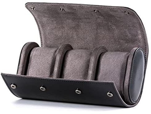 Borsa da Viaggio per Rotolo di Orologi Scatola Porta Orologi in Pelle PU in Microfibra