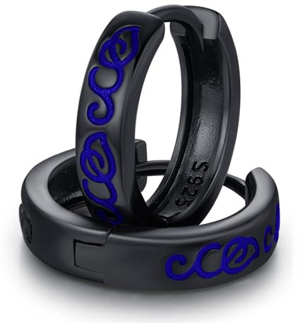 Wikinger Ohrringe für Herren, 925 Sterling Silber Nordische Rune Wikinger Ohrringe Viking Punk Ohrschmuck Schmuck Geschenke für Damen (G)