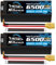 Nihewo 4S Lipo Battery 2Packs 15.2V High Voltage Lipo Battery 6500mAh 100C Hard Case with 5mm Banana + XT90 Plug Compatible with RC Car Truck Vehicles Truggy Buggy Boat Airplane Models