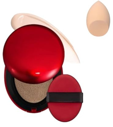 Cushion Foundation Make-up für Glashaut,Super Fit Cushion Foundation, lang anhaltende, leichte, aufbaubare Deckkraft, halbmattes, natürliches Finish